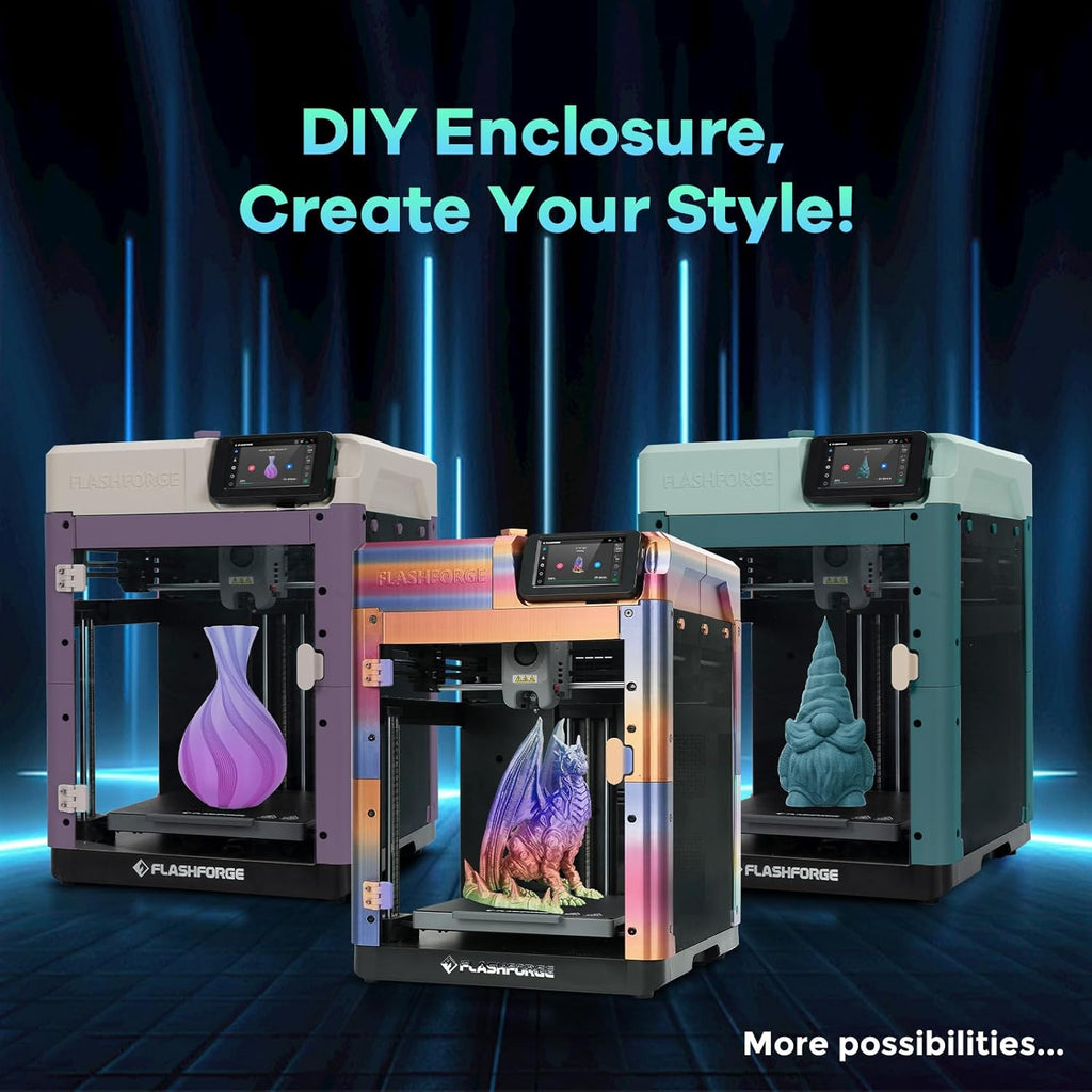 FLASHFORGE Adventurer 5M 3D Printer with Fully Auto Leveling, Max 600mm/s High Speed Printing, 280°C Direct Extruder with 3S Detachable Nozzle, CoreXY All Metal Structure, Print Size 220x220x220mm - three thousand