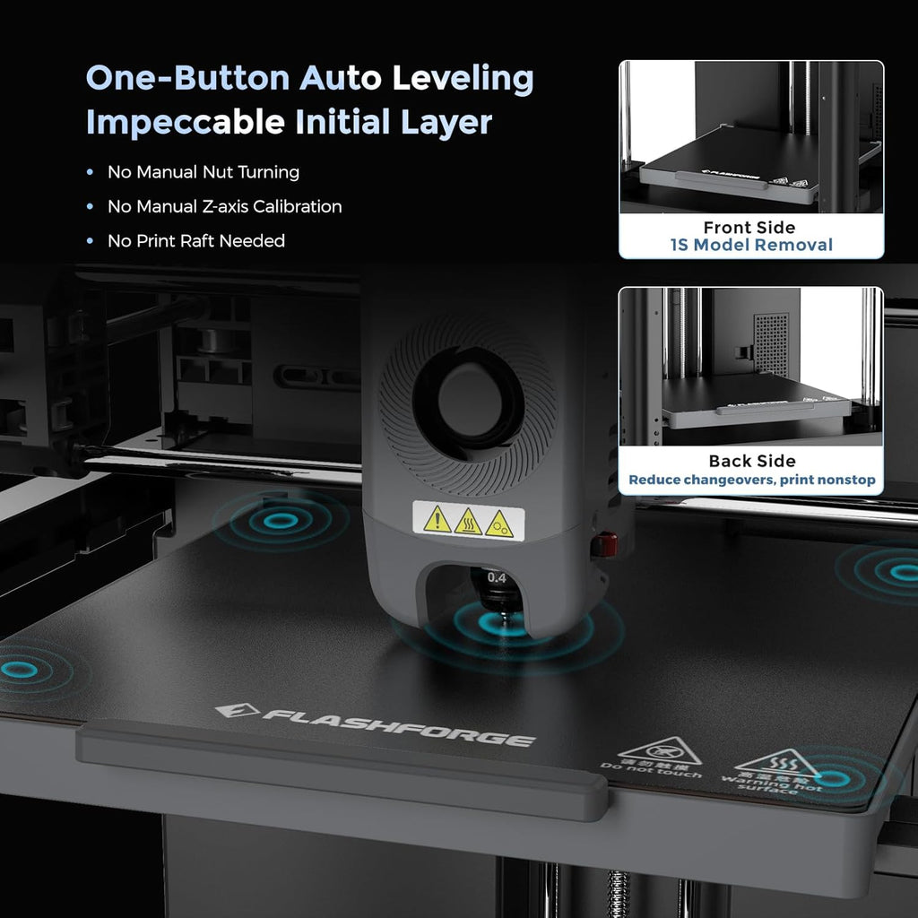 FLASHFORGE Adventurer 5M 3D Printer with Fully Auto Leveling, Max 600mm/s High Speed Printing, 280°C Direct Extruder with 3S Detachable Nozzle, CoreXY All Metal Structure, Print Size 220x220x220mm - three thousand