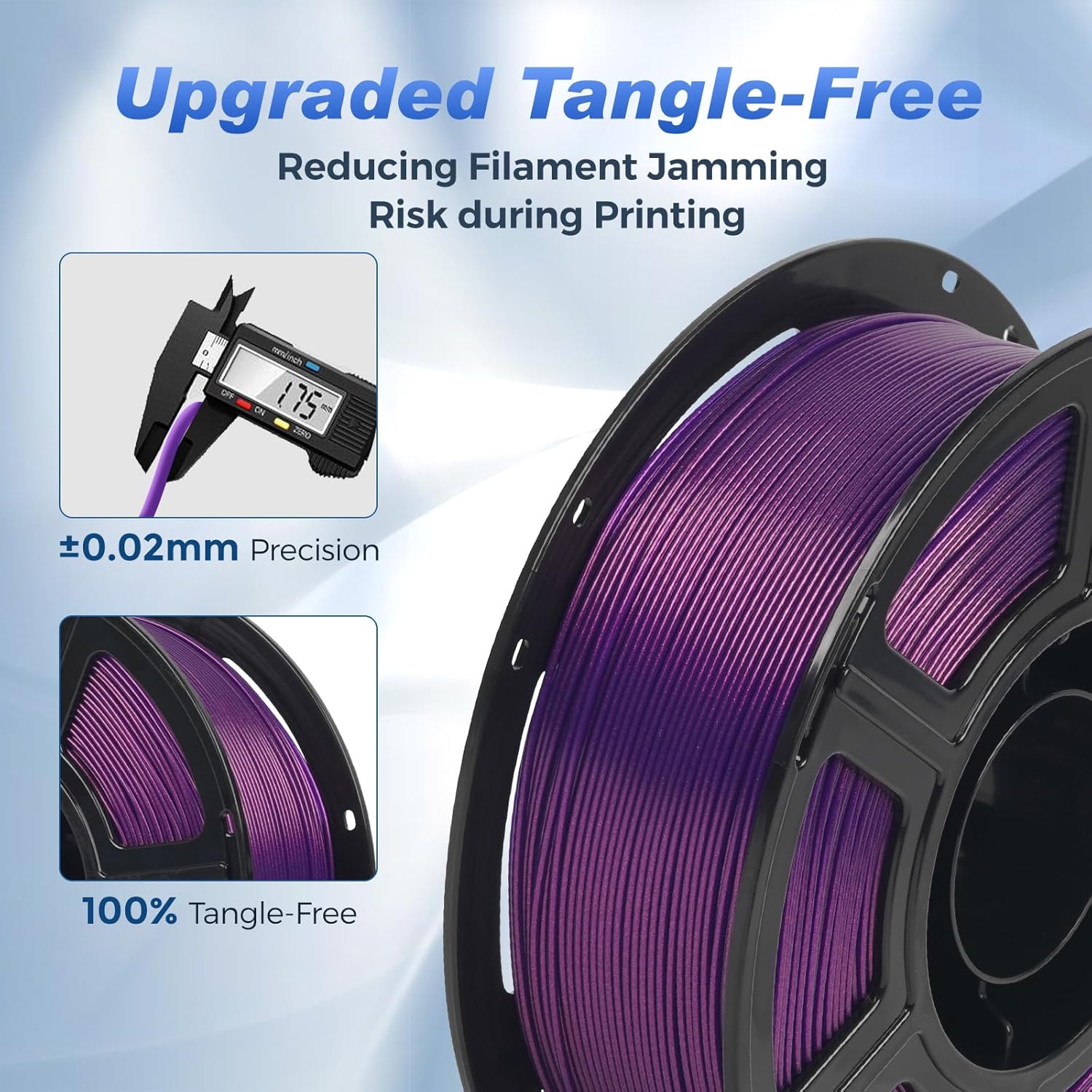 FLASHFORGE Rapid PLA Filament 1.75mm Aurora Purple, 500mm/s High Speed Printing, 3D Printer Filament 1kg Spool, Dimensional Accuracy +/ - 0.02mm, Enjoy Exceptional Print Quality - three thousand