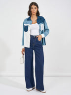 Women's Button - Up Shirt Long Shirt - three thousand