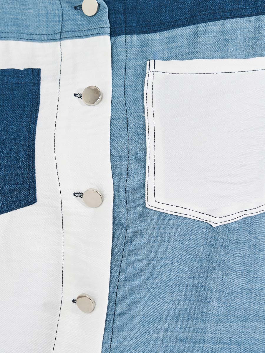 Women's Button - Up Shirt Long Shirt - three thousand